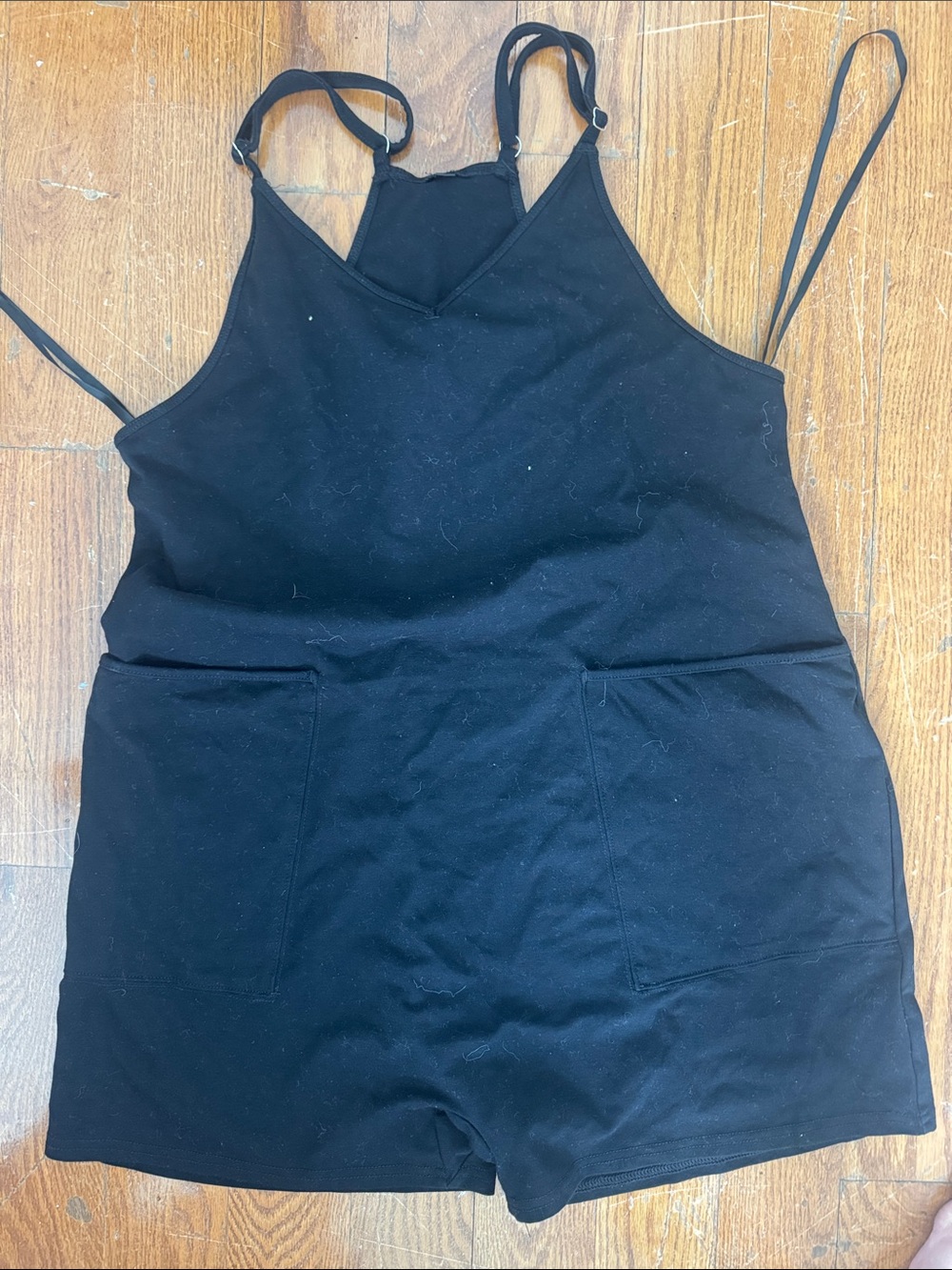 Amazon Black Women's Sleeveless Romper with Front Pockets